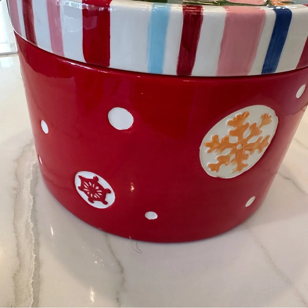 Target Home 2006 Ceramic Santa Claus Holiday Cookie Jar - Red and Green